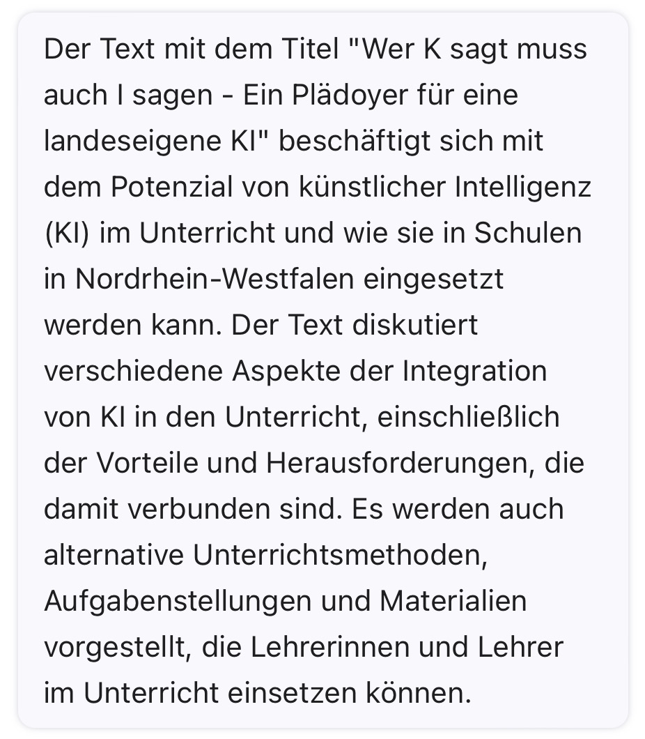 ChatPDF Beispiel